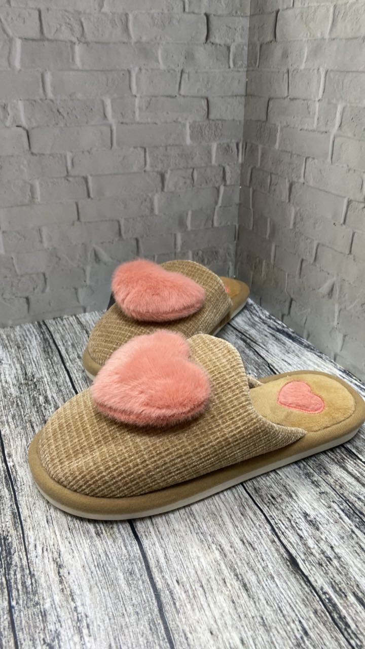 Тапочки Plaazzo коричневый, розовый купить,NaN