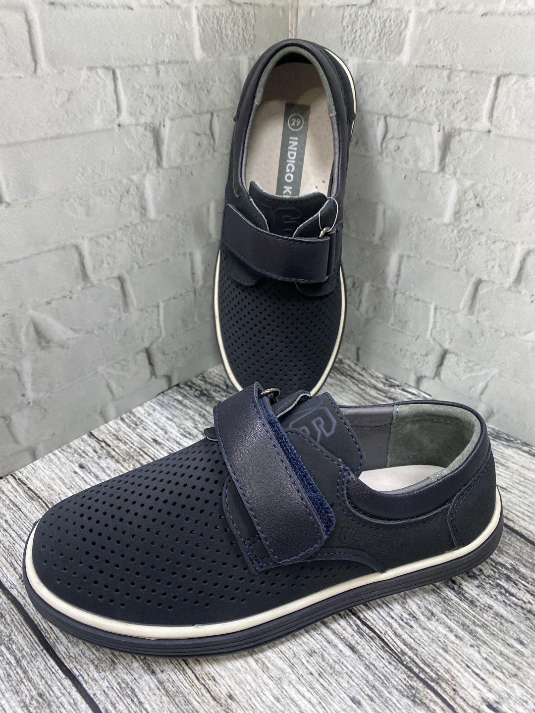 Туфли Indigo Kids белый, синий купить,NaN