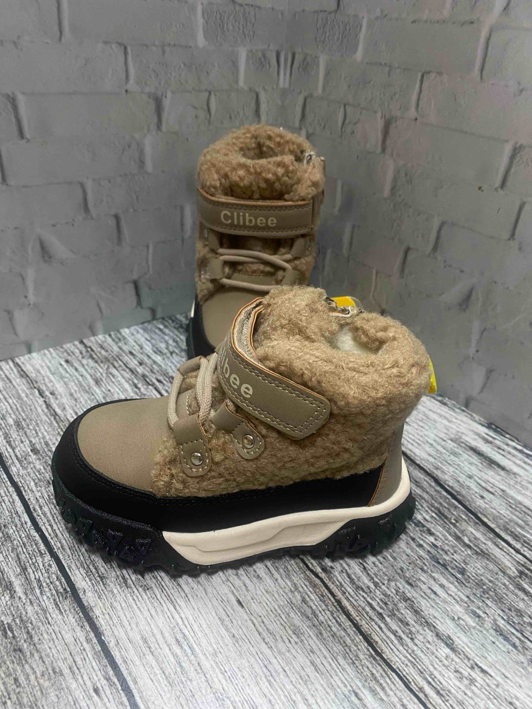 Ботинки Clibee черный, светло-коричневый купить,NaN