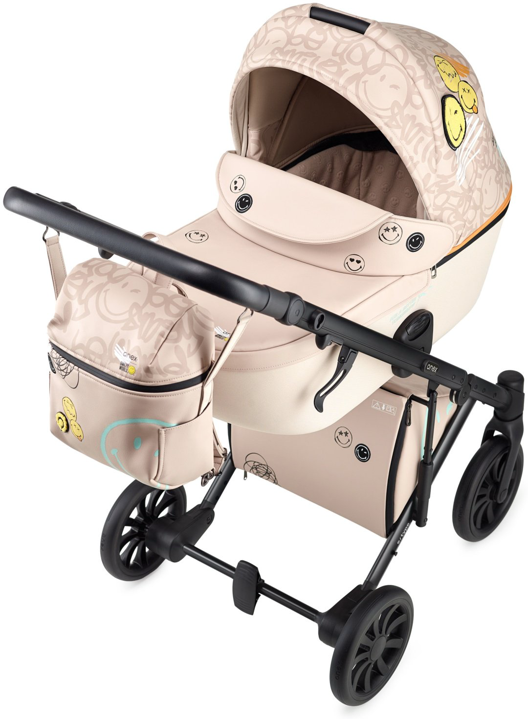 Коляска универсальная 2 в 1 Anex SE04 JOY X SMILEY, бежевый, белый купить,372700