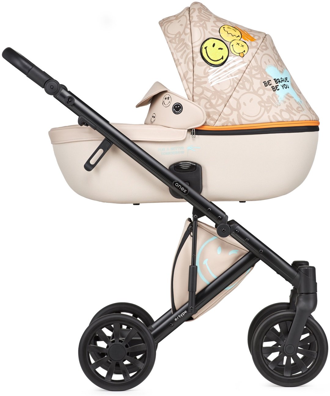 Коляска универсальная 2 в 1 Anex SE04 JOY X SMILEY, бежевый, белый купить,372700