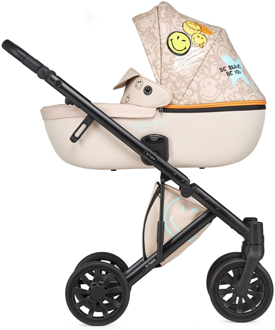 Коляска универсальная 2 в 1 Anex SE04 JOY X SMILEY, бежевый, белый купить,372700