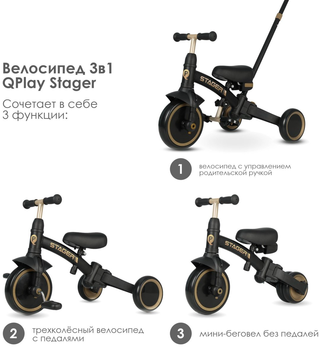 Трёхколёсный велосипед QPLAY T80 зеленый - ForteMarket Трёхколёсный велосипед QPLAY T80 зеленый купить,33990