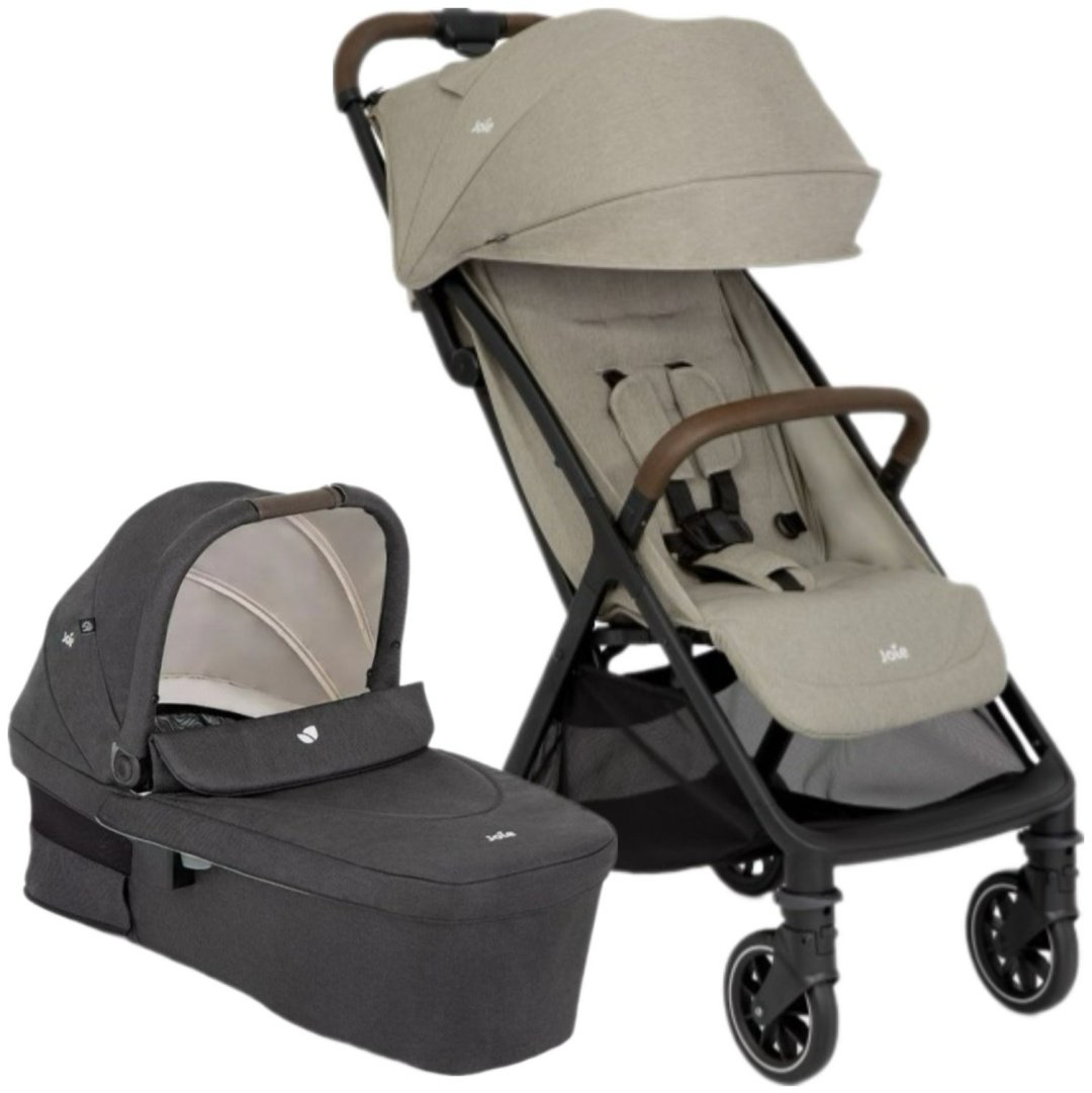 Коляска универсальная 2 в 1 Joie Pact Pro 2в1 Oak/Ramble XL Shale, бежевый, черный купить,178000