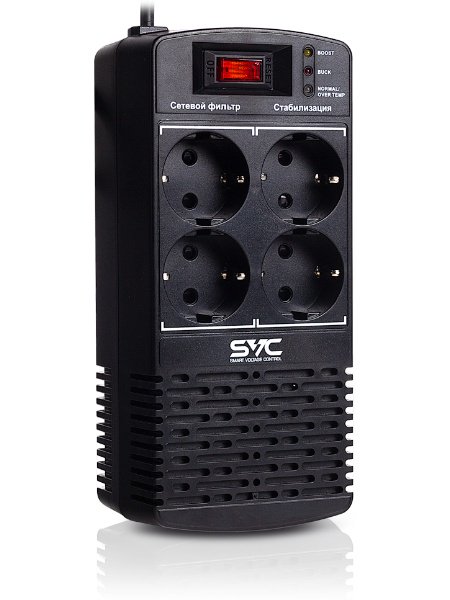 Стабилизатор SVC AVR-600-L черный