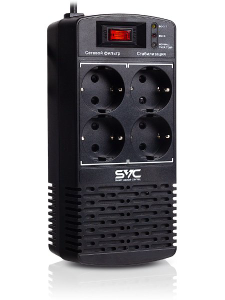 Стабилизатор SVC AVR-600-L черный