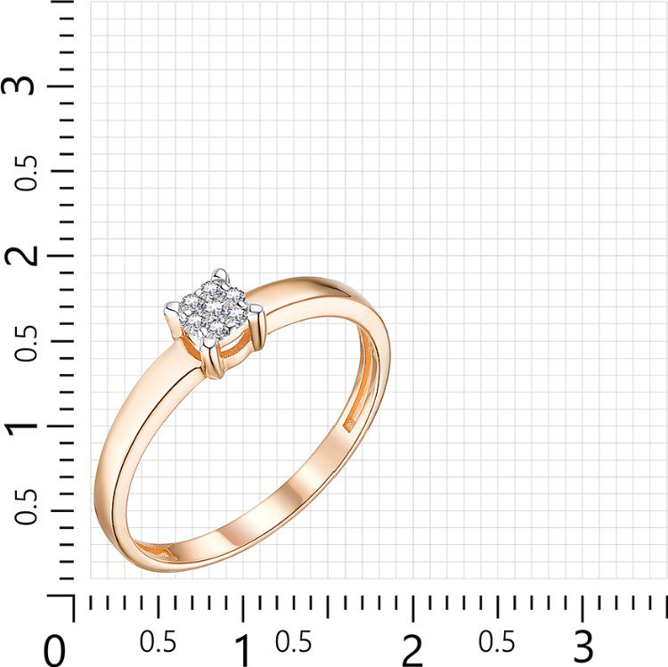 Кольцо MiAmor К/147-120 17р 1,5гр 0,023ct. купить,NaN