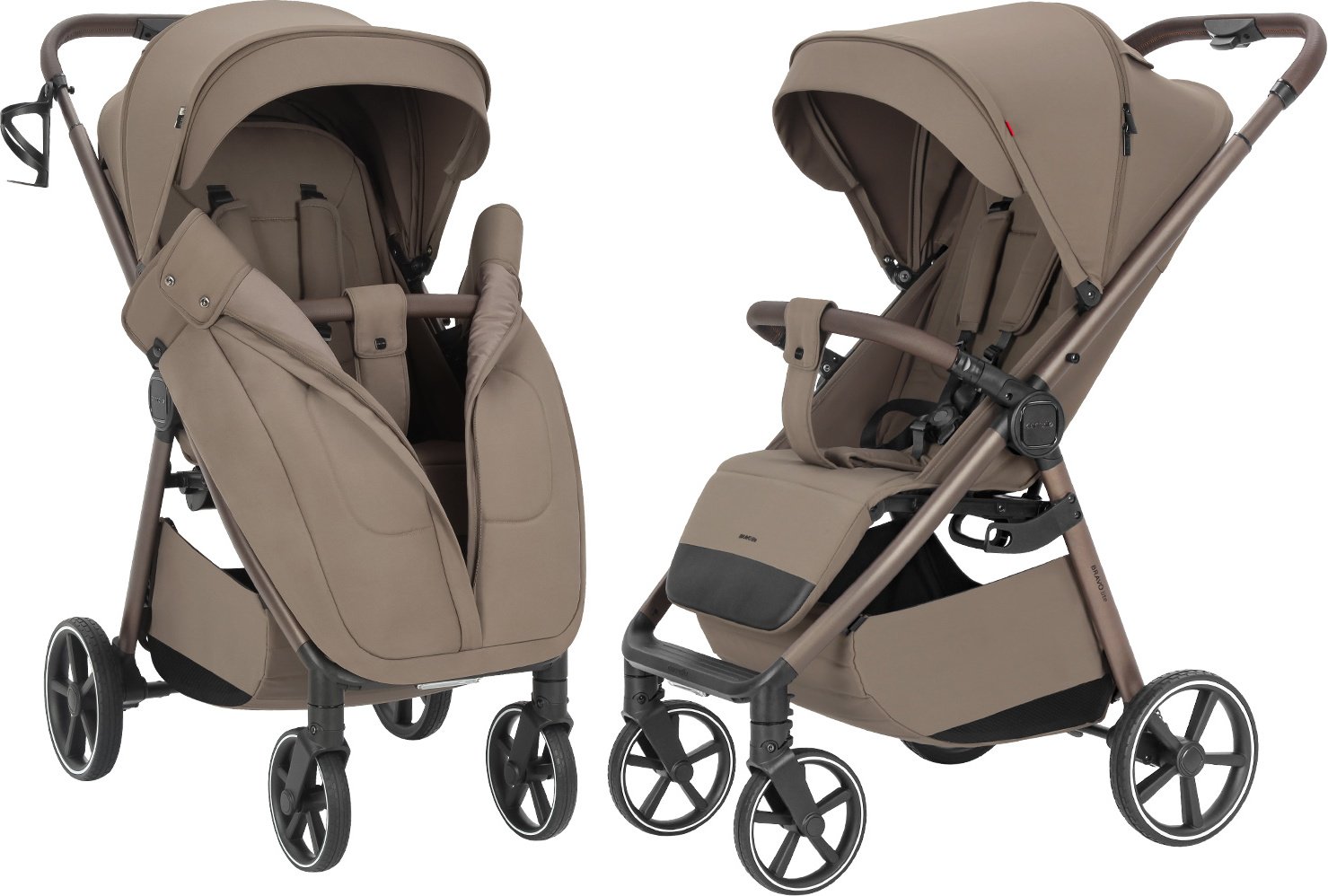 Коляска прогулочная CARRELLO Bravo M/Lite Wood Beige, темно-бежевый
