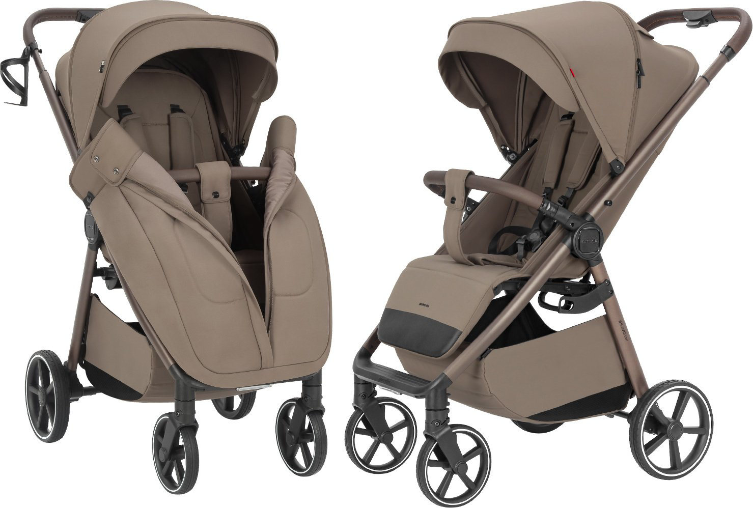 Коляска прогулочная CARRELLO Bravo M/Lite Wood Beige, темно-бежевый