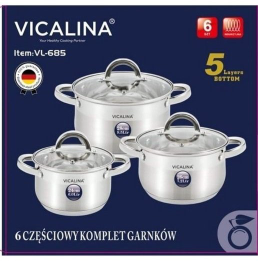 Vicalina набор кастрюль VL-685 сталь 6 в 1 - ForteMarket Vicalina набор кастрюль VL-685 сталь 6 в 1 купить,26000