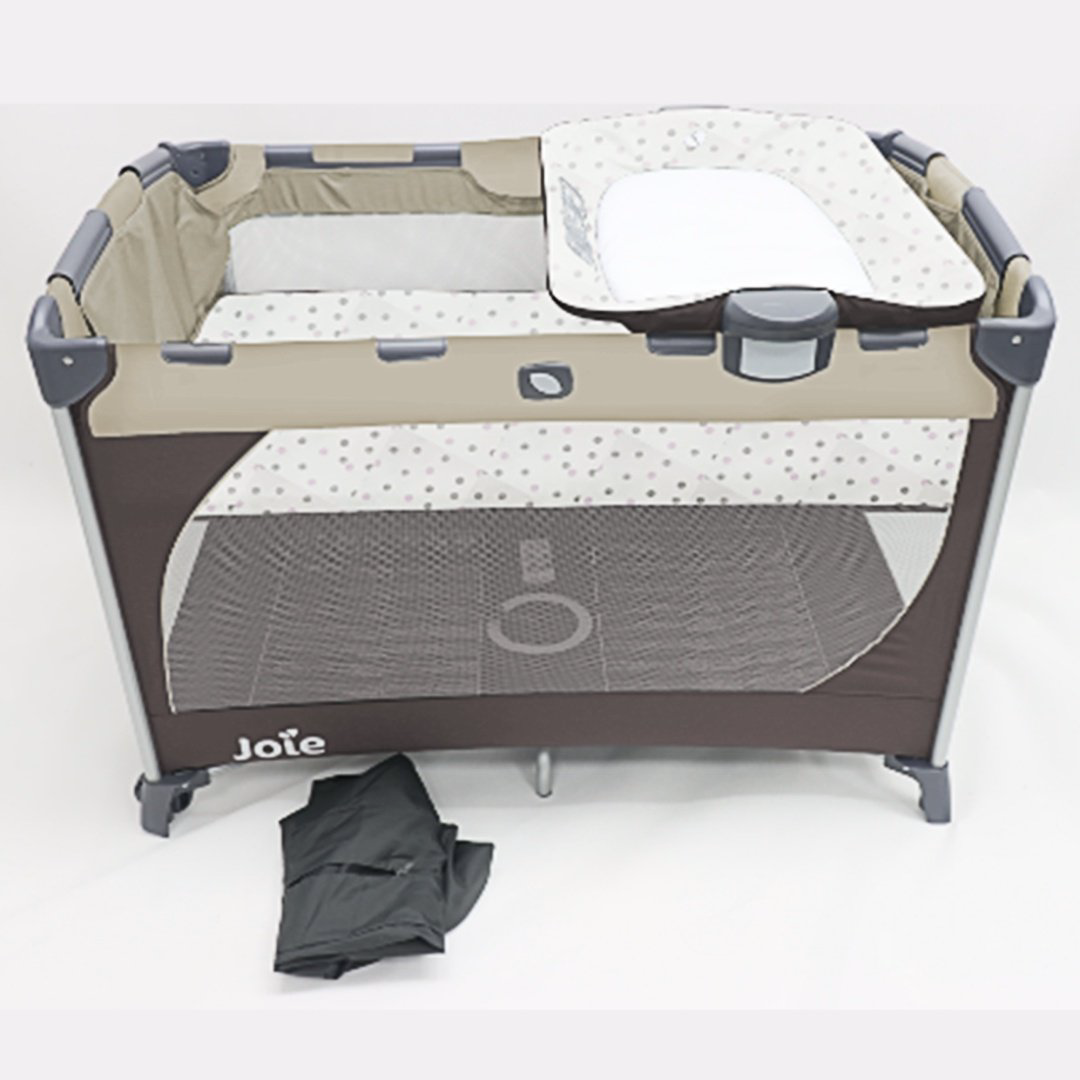 Кровать-манеж Joie Commuter Change Beige With Dots для детей от 0 до 3-х лет 106x70.5x80см купить,41900