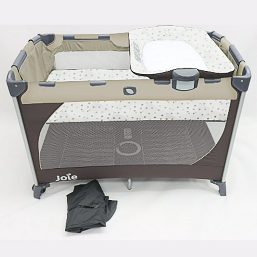 Кровать-манеж Joie Commuter Change Beige With Dots для детей от 0 до 3-х лет 106x70.5x80см