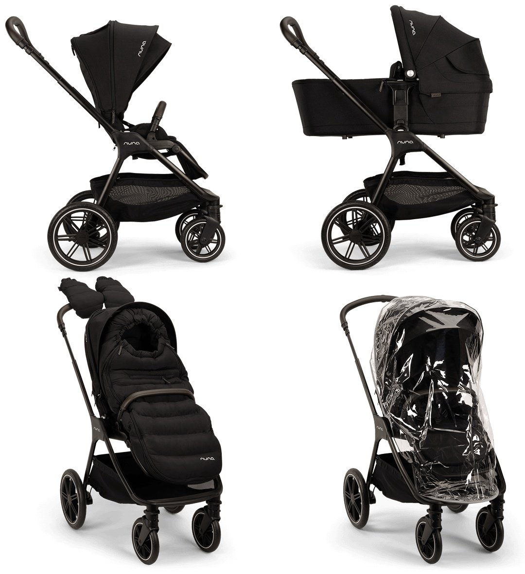 Коляска универсальная 2 в 1 Nuna Triv LX All-Season Set Caviar, черный - ForteMarket Коляска универсальная 2 в 1 Nuna Triv LX All-Season Set Caviar, черный купить,469900