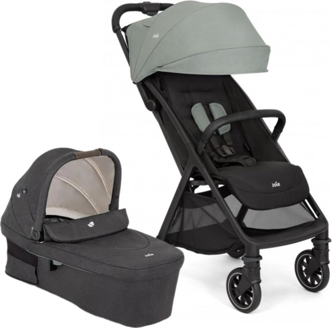 Коляска универсальная 2 в 1 Joie Pact Pro 2в1 Abyss/ Joie Ramble XL Shale, черный, бирюзовый
