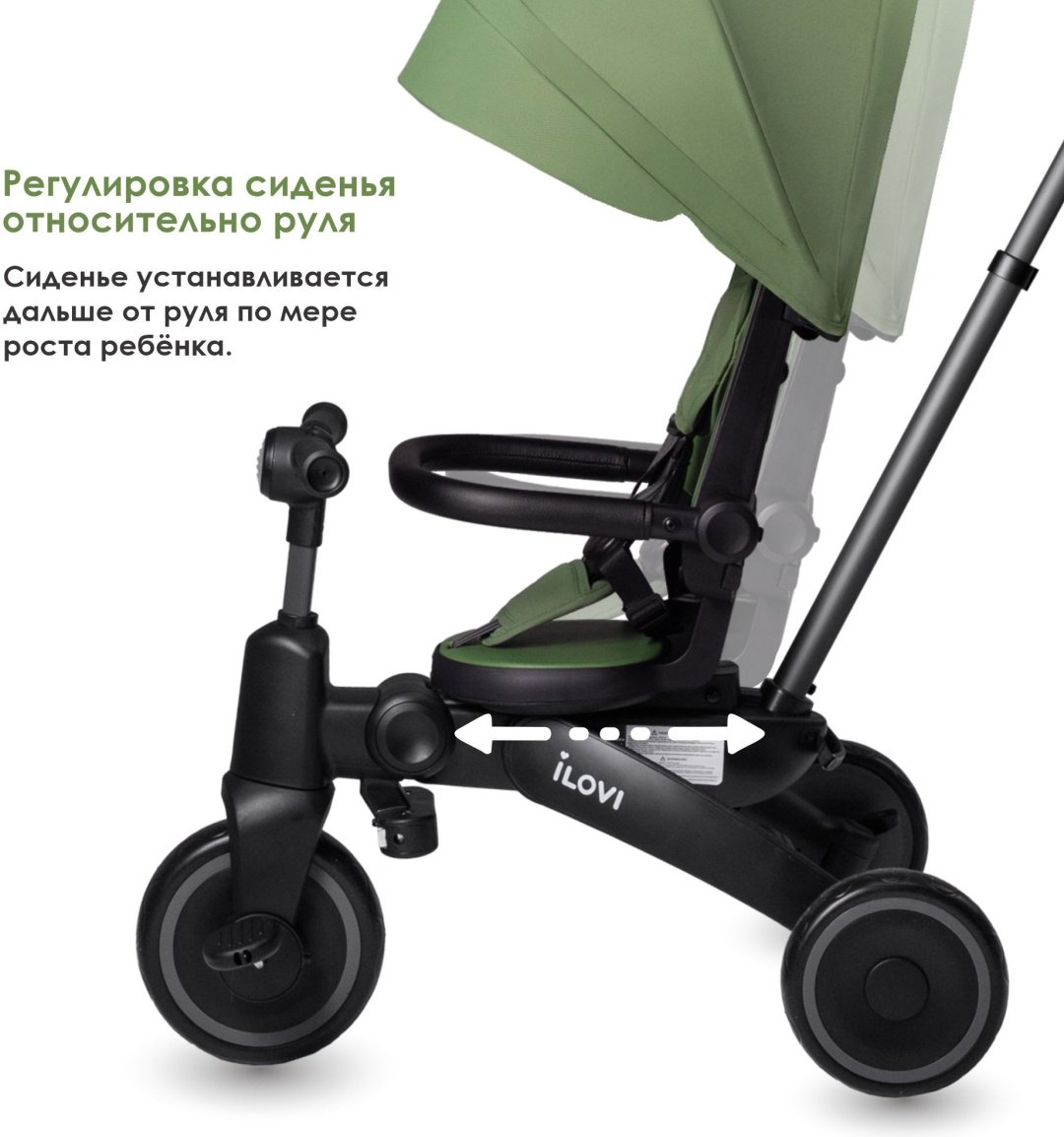 Трёхколёсный велосипед iLovi Milo черный