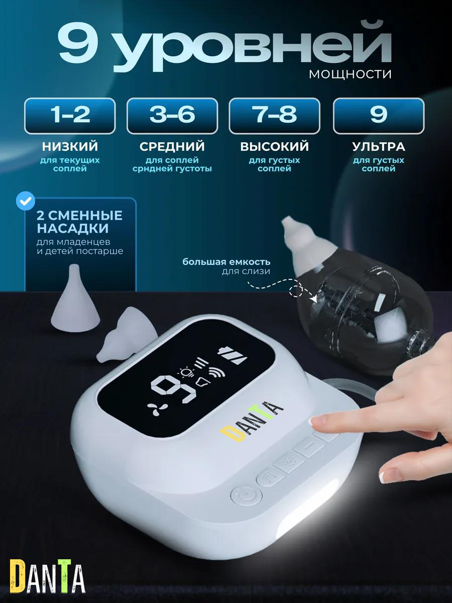 Аспиратор детский DanTa Clean&Breath вакуумный белый