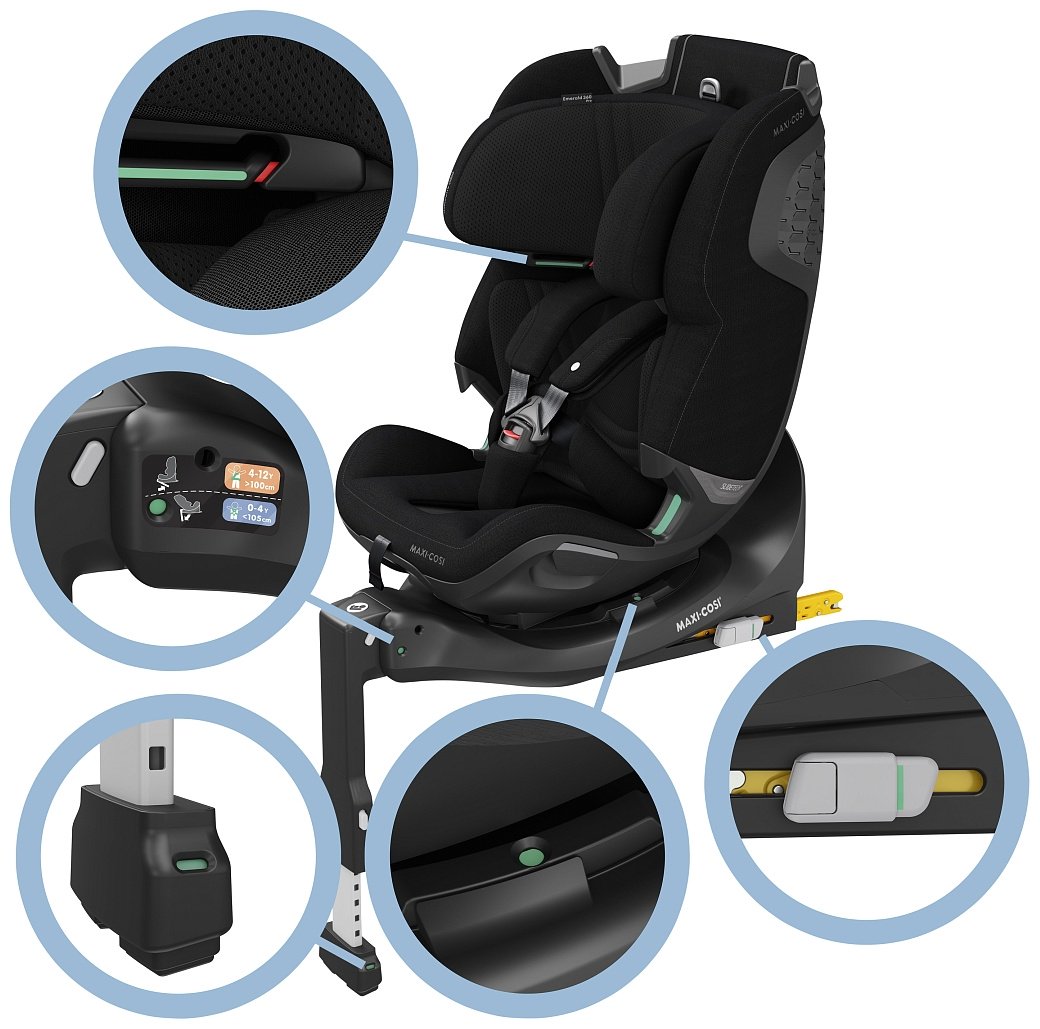 Maxi-Cosi Emerald 360 Pro Authentic Black 0/1/2/3 (до 36 кг) черный купить,NaN