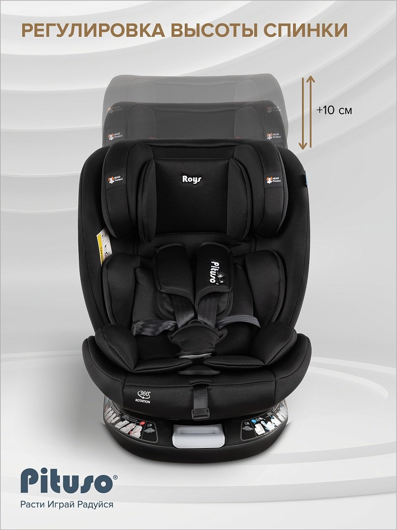 Pituso Roys+ Black G406-BL-BL 0/1/2/3 (до 36 кг) черный купить,63300