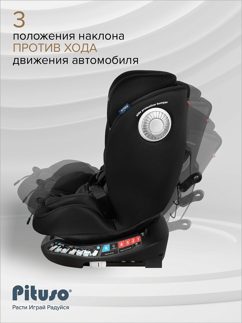 Pituso Roys+ Black G406-BL-BL 0/1/2/3 (до 36 кг) черный купить,63300