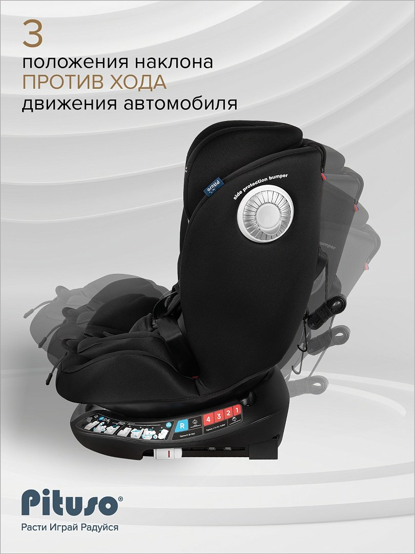 Pituso Roys+ Black G406-BL-BL 0/1/2/3 (до 36 кг) черный купить,63300