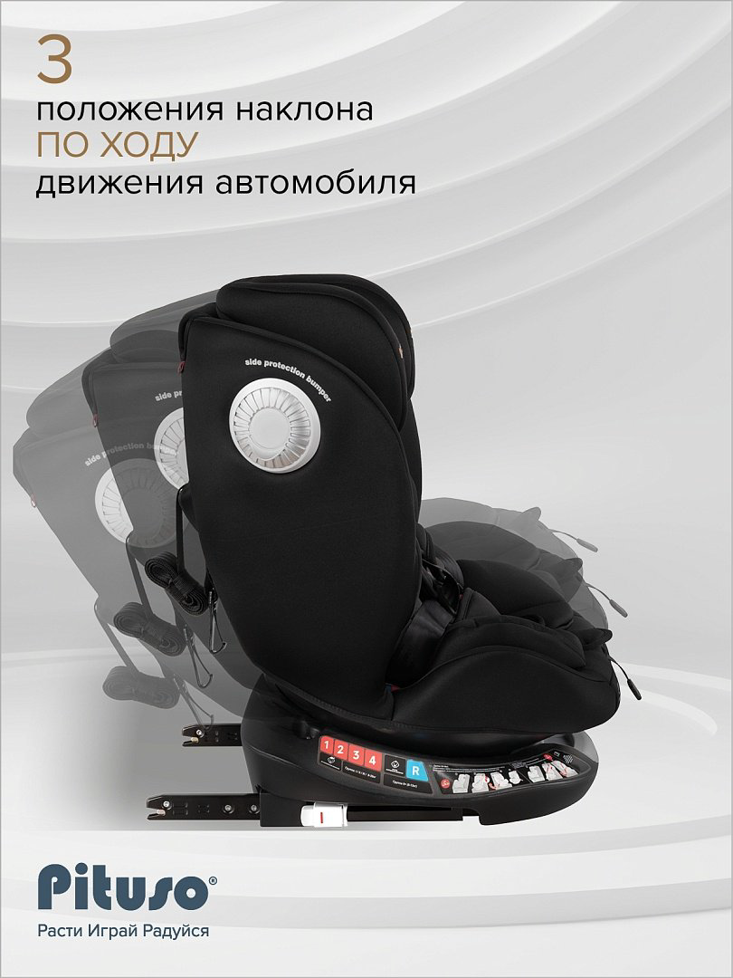 Pituso Roys+ Black G406-BL-BL 0/1/2/3 (до 36 кг) черный купить,63300