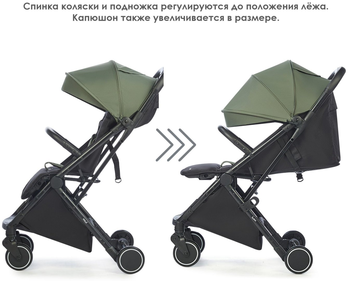 Коляска прогулочная iLovi Folki, зеленый
