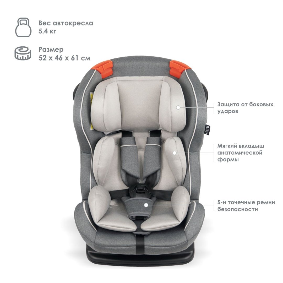 Автокресло iLovi Trip Cloud Grey 0/1/2 (до 25 кг) серый