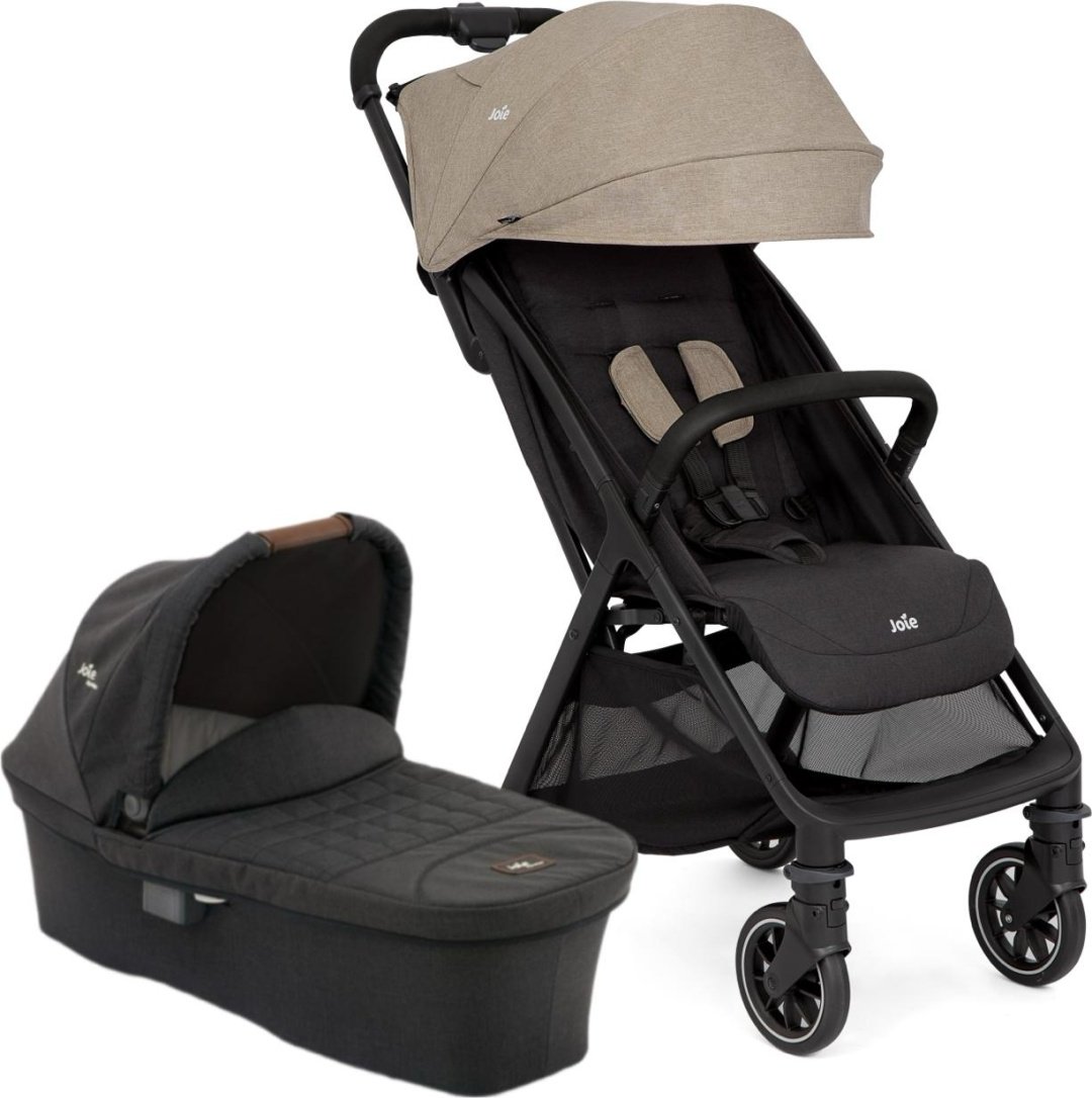 Коляска универсальная 2 в 1 Joie Pact Pro 2в1 Twig/Joie Ramble XL Signature Noir, черный, бежевый