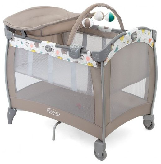 Манеж-кровать Graco Contour Electra Little Adventures 106х72.5х90.5см бежевый купить,57900