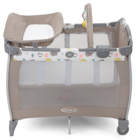 Манеж-кровать Graco Contour Electra Little Adventures 106х72.5х90.5см бежевый