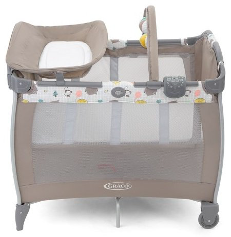 Манеж-кровать Graco Contour Electra Little Adventures 106х72.5х90.5см бежевый купить,57900