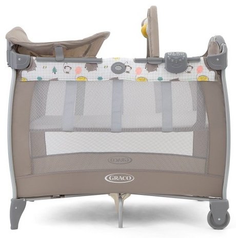 Манеж-кровать Graco Contour Electra Little Adventures 106х72.5х90.5см бежевый