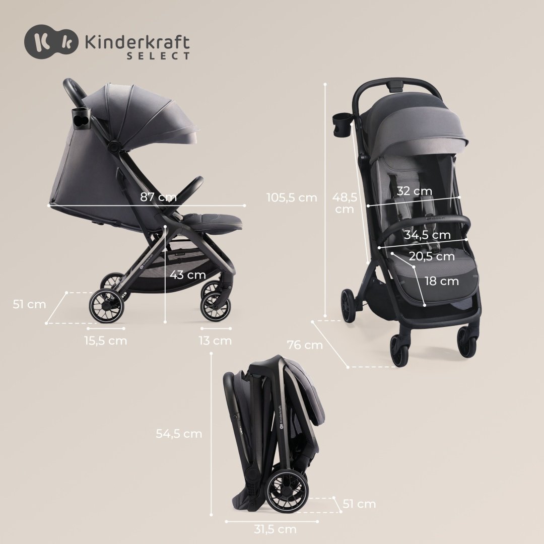 Коляска прогулочная Kinderkraft Nubi 2 Pink Quartz, розовый