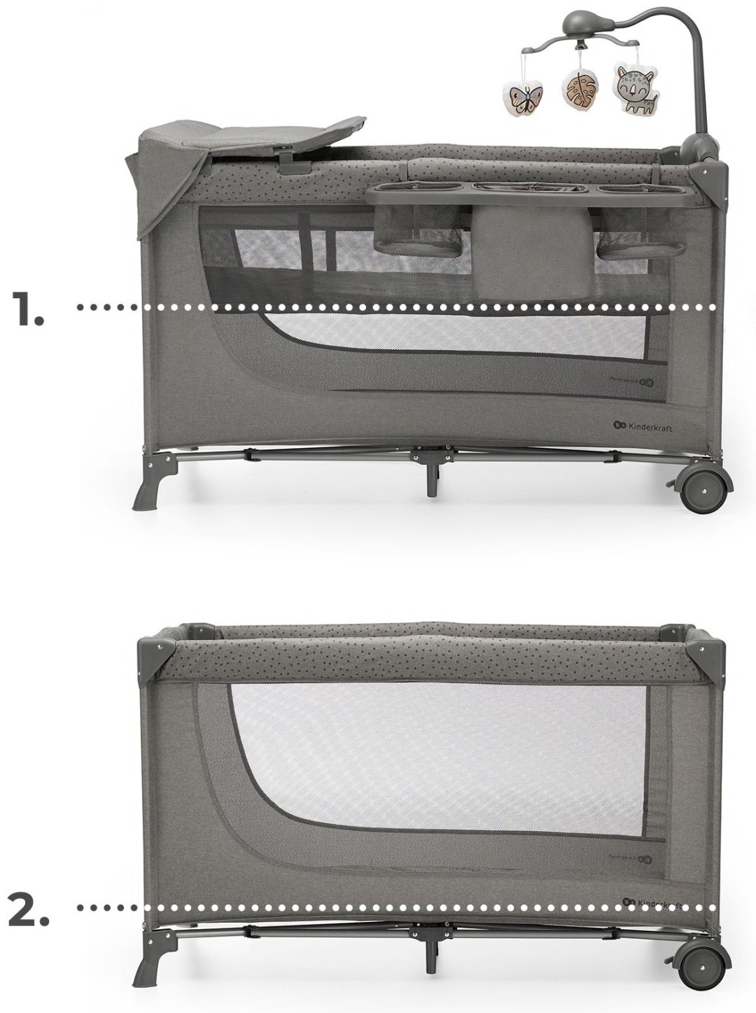 Манеж-кровать Kinderkraft JOY 3, для детей от 0 до 5-ти лет без функции качания