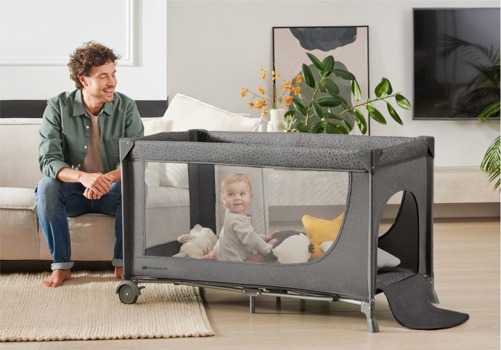 Манеж-кровать Kinderkraft JOY 3, для детей от 0 до 5-ти лет без функции качания