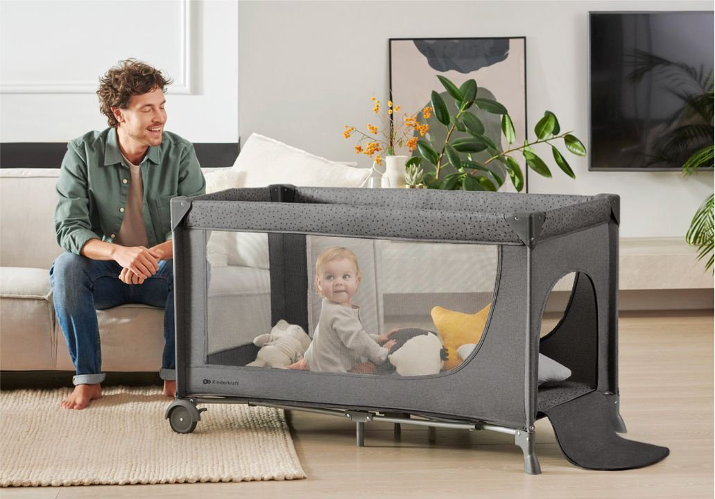 Манеж-кровать Kinderkraft JOY 3 для детей от 0 до 5-ти лет 129х69х76см купить,NaN
