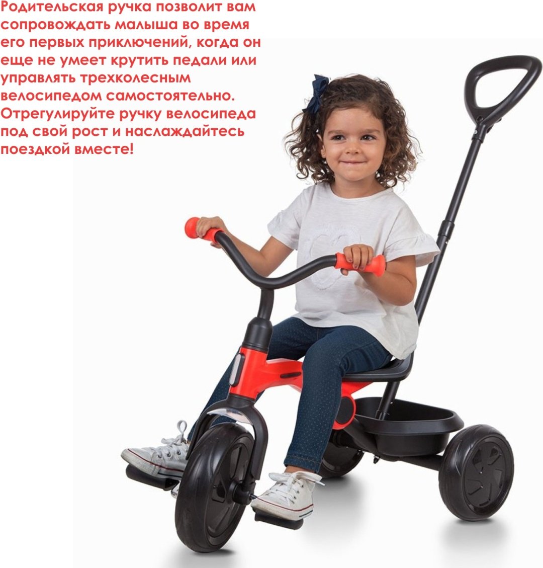 Трёхколёсный велосипед QPLAY Ant Plus розовый