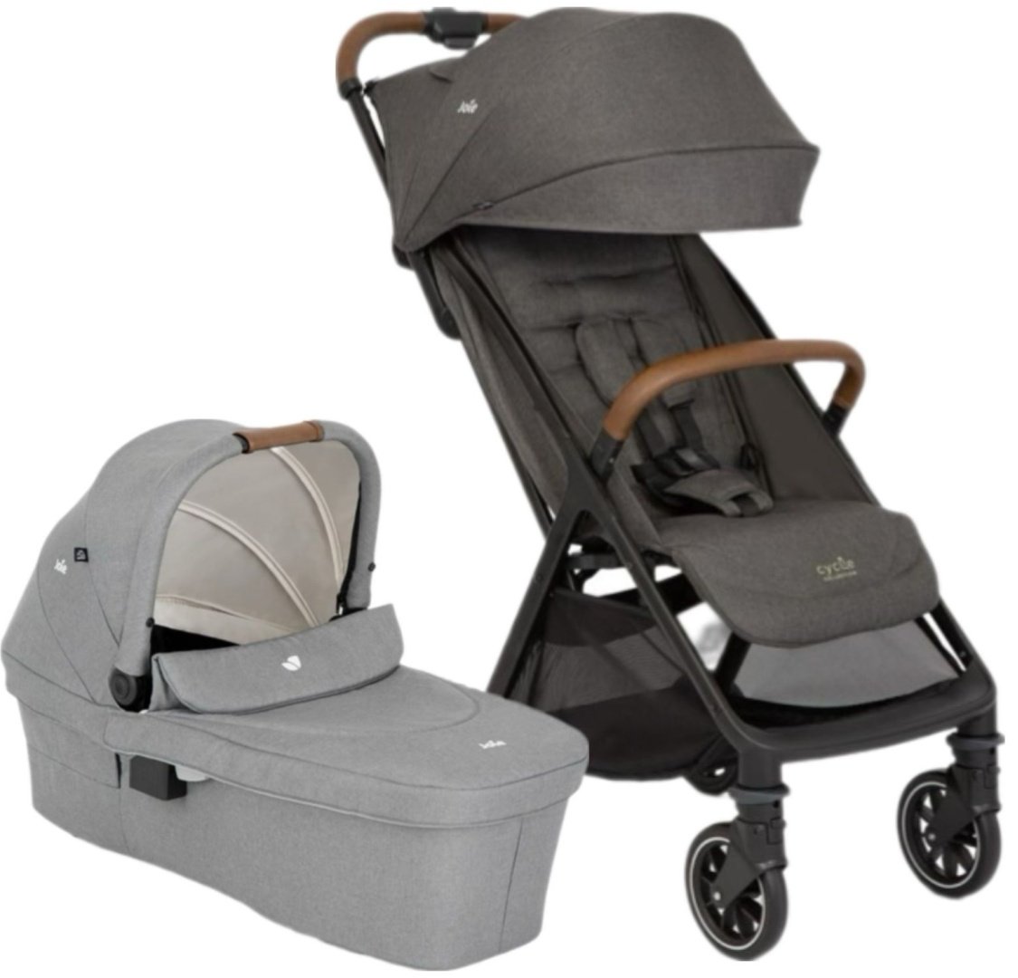 Коляска универсальная 2 в 1 Joie Pact Pro 2в1 Shell Gray/Ramble XL Pebble, темно-серый, черный