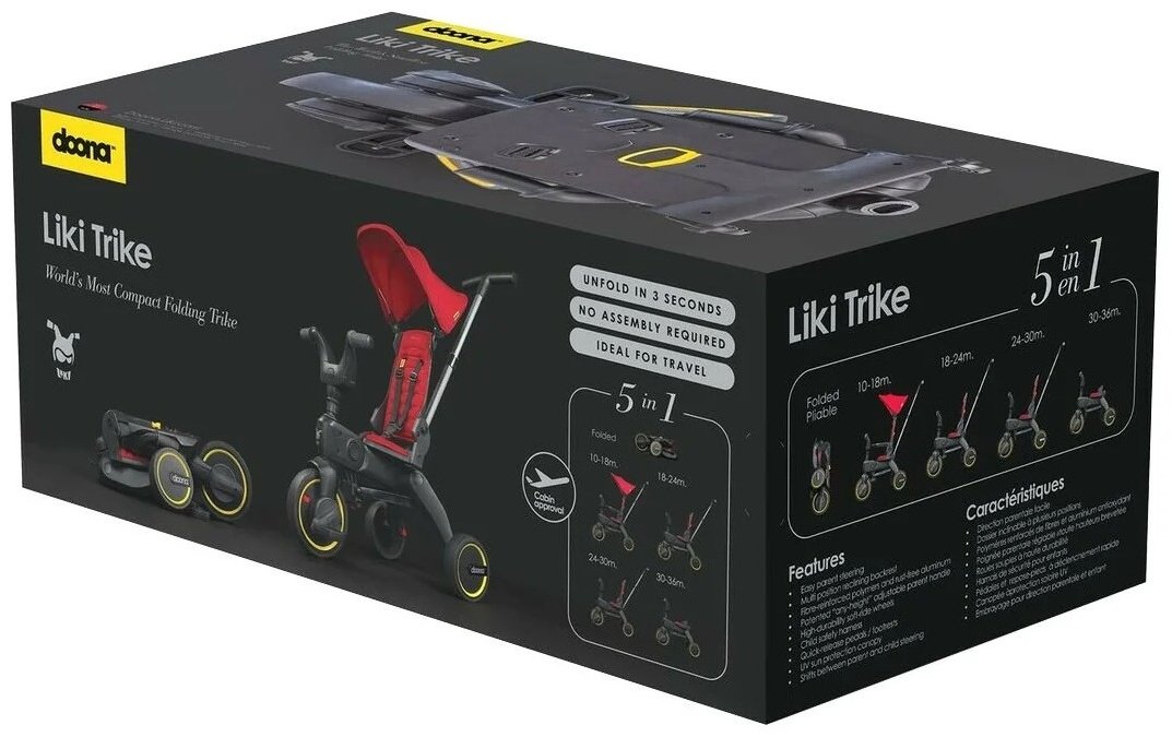 Трёхколёсный велосипед Doona Liki Trike S3 красный купить,152990