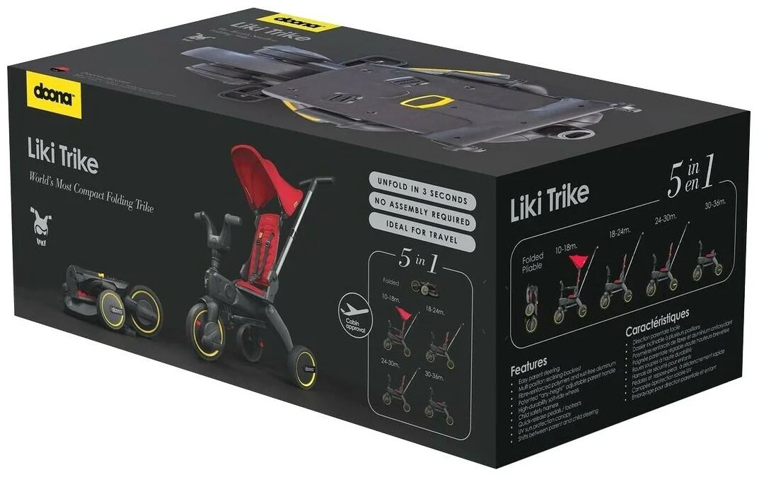 Трёхколёсный велосипед Doona Liki Trike S3 красный купить,152990