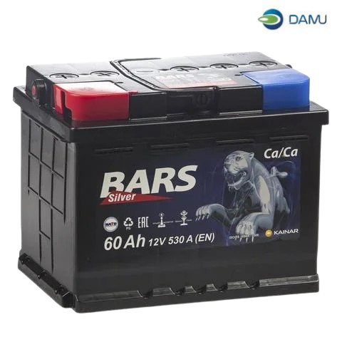 Аккумулятор Bars Silver 60Аh прямая полярность слева+