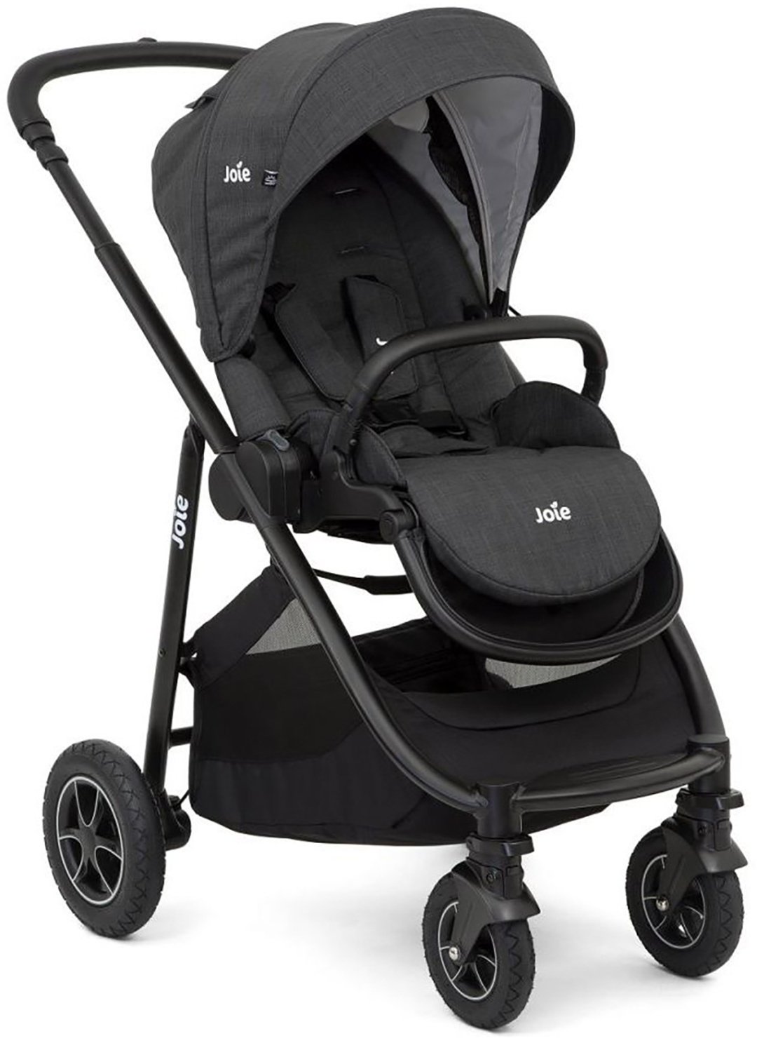 Коляска универсальная 2 в 1 Joie Versatrax Pavement/Ramble XL Gray Flannel, черный, серый