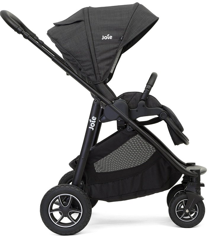 Коляска универсальная 2 в 1 Joie Versatrax Pavement/Ramble XL Gray Flannel, черный, серый