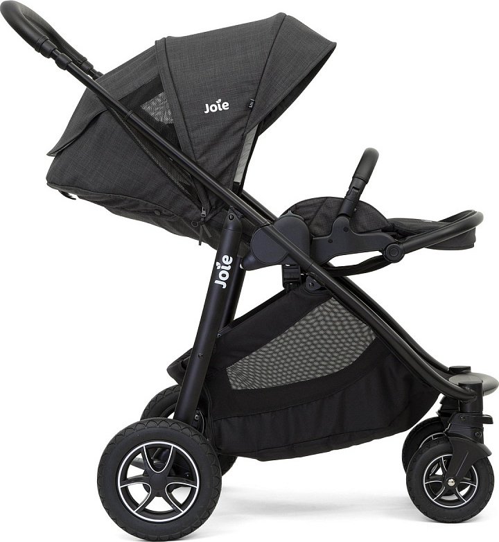 Коляска универсальная 2 в 1 Joie Versatrax Pavement/Ramble XL Gray Flannel, черный, серый