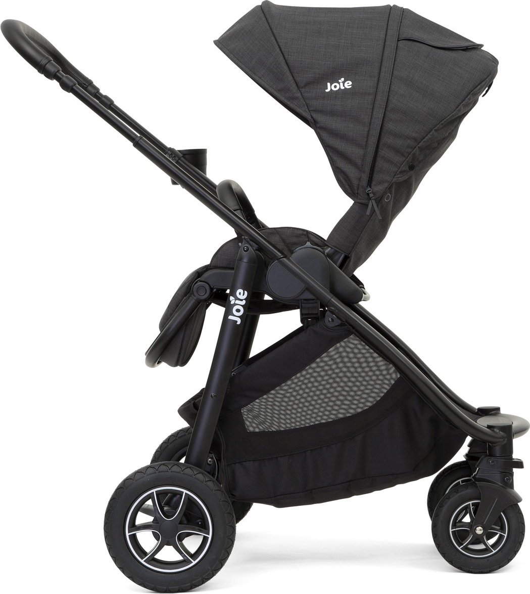 Коляска универсальная 2 в 1 Joie Versatrax Pavement/Ramble XL Gray Flannel, черный, серый