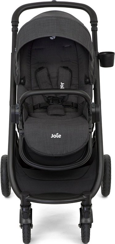 Коляска универсальная 2 в 1 Joie Versatrax Pavement/Ramble XL Gray Flannel, черный, серый купить,NaN