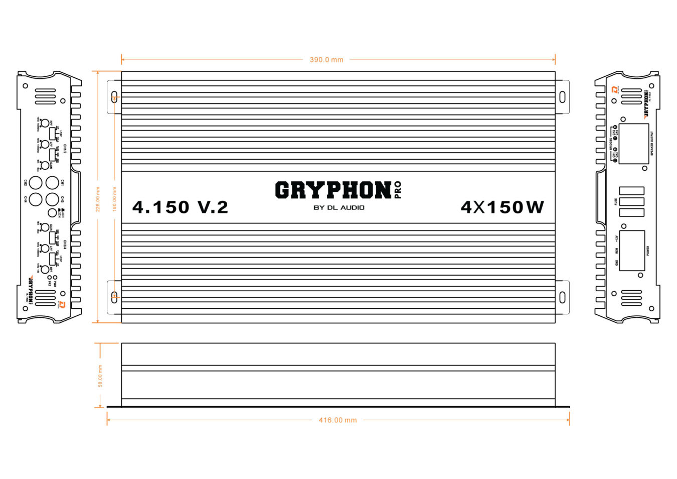 DL Audio Gryphon Pro 4.150 v.2 450 Вт 4 канальный