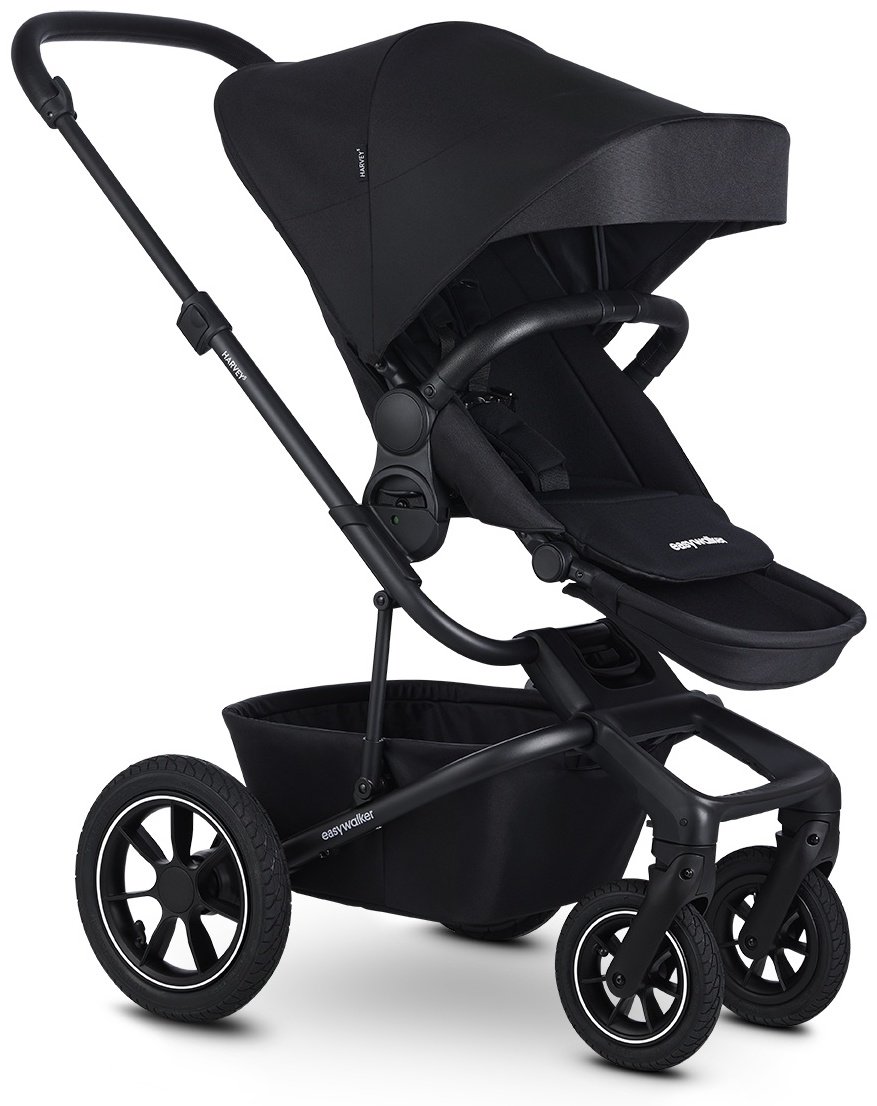 Easywalker Harvey5 Air Midnight Black прогулочная коляска черная с надувными колесами