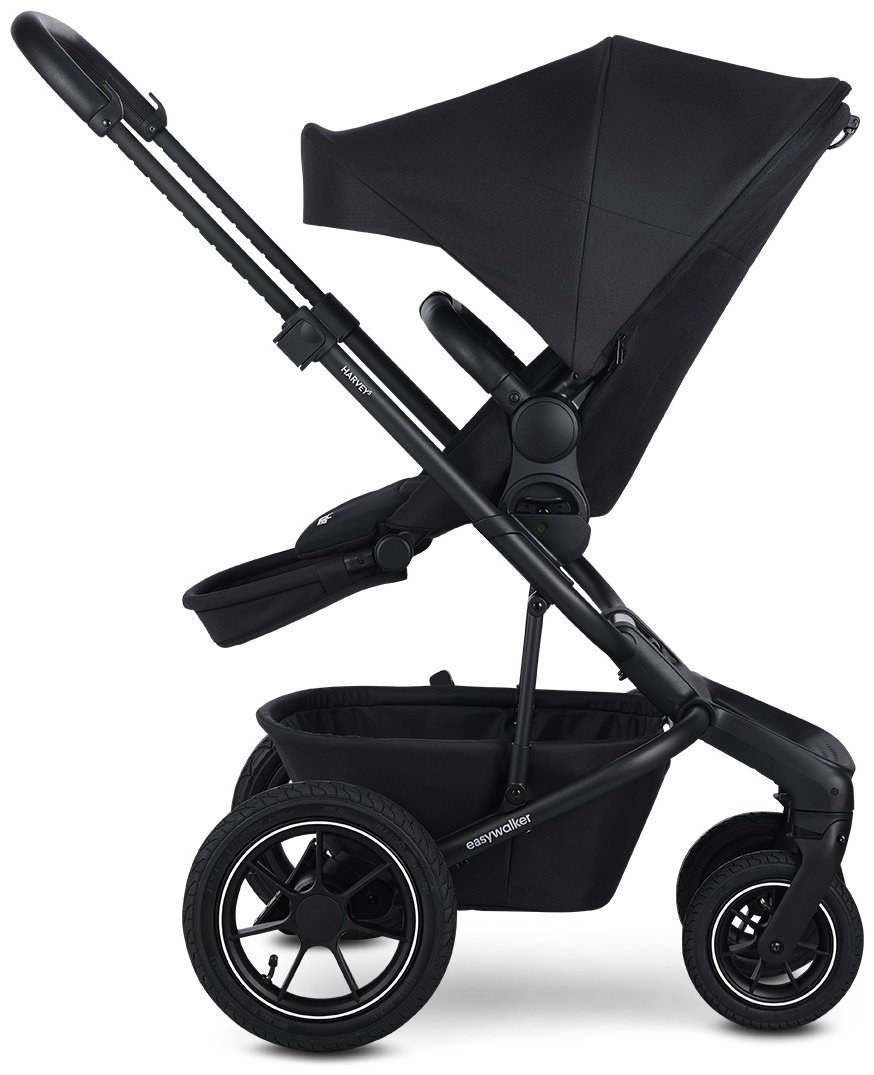 Easywalker Harvey5 Air Midnight Black прогулочная коляска черная с надувными колесами