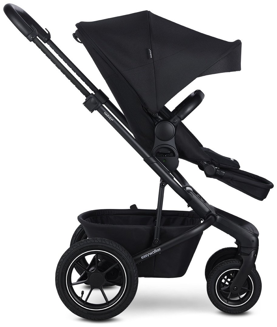 Easywalker Harvey5 Air Midnight Black прогулочная коляска черная с надувными колесами